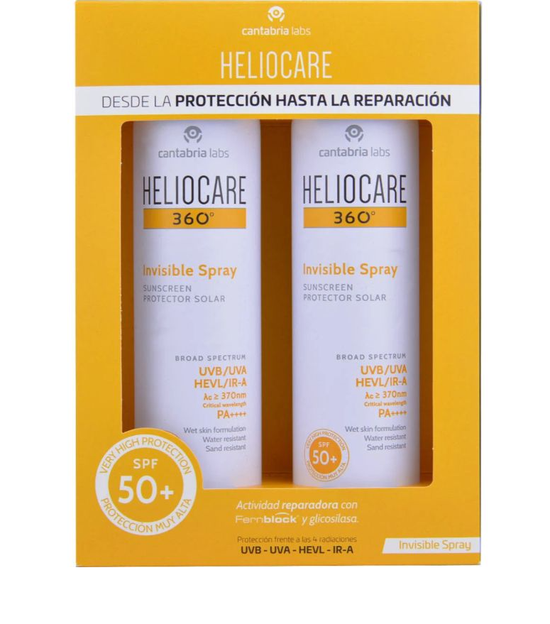 CANTABRIA HELIOCARE 360 INVISIBLE SPRAY SPF50+ 200ML offer 1+1